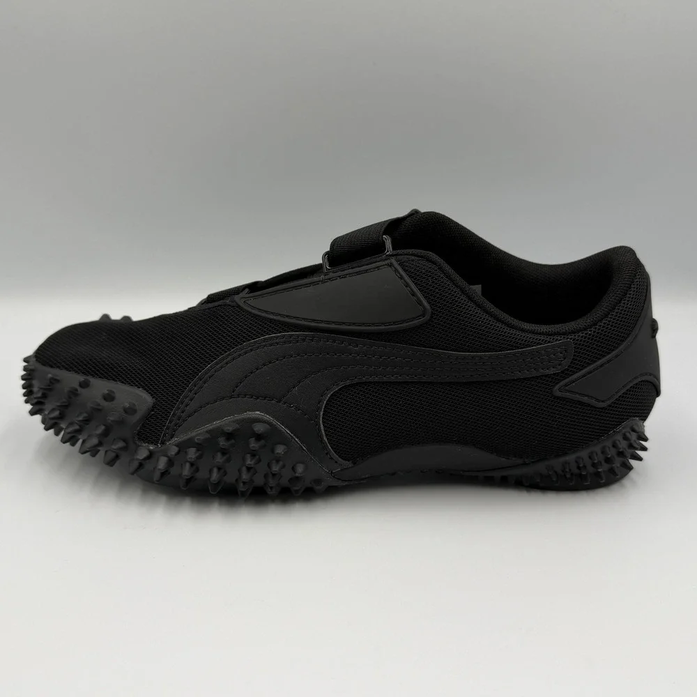 Puma Mostro OG Prime Sneakers Womens 8.5 Black Spiked Low Top Mesh Straps *NEW*